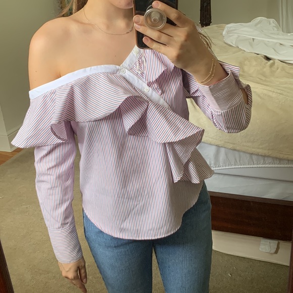 English factory button down ruffle shirt - Picture 7 of 9